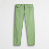 Pantaloni 5 tasche casual in popeline stretch - Light Green