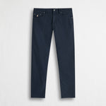 Pantaloni 5 tasche casual in popeline stretch - Navy Blue