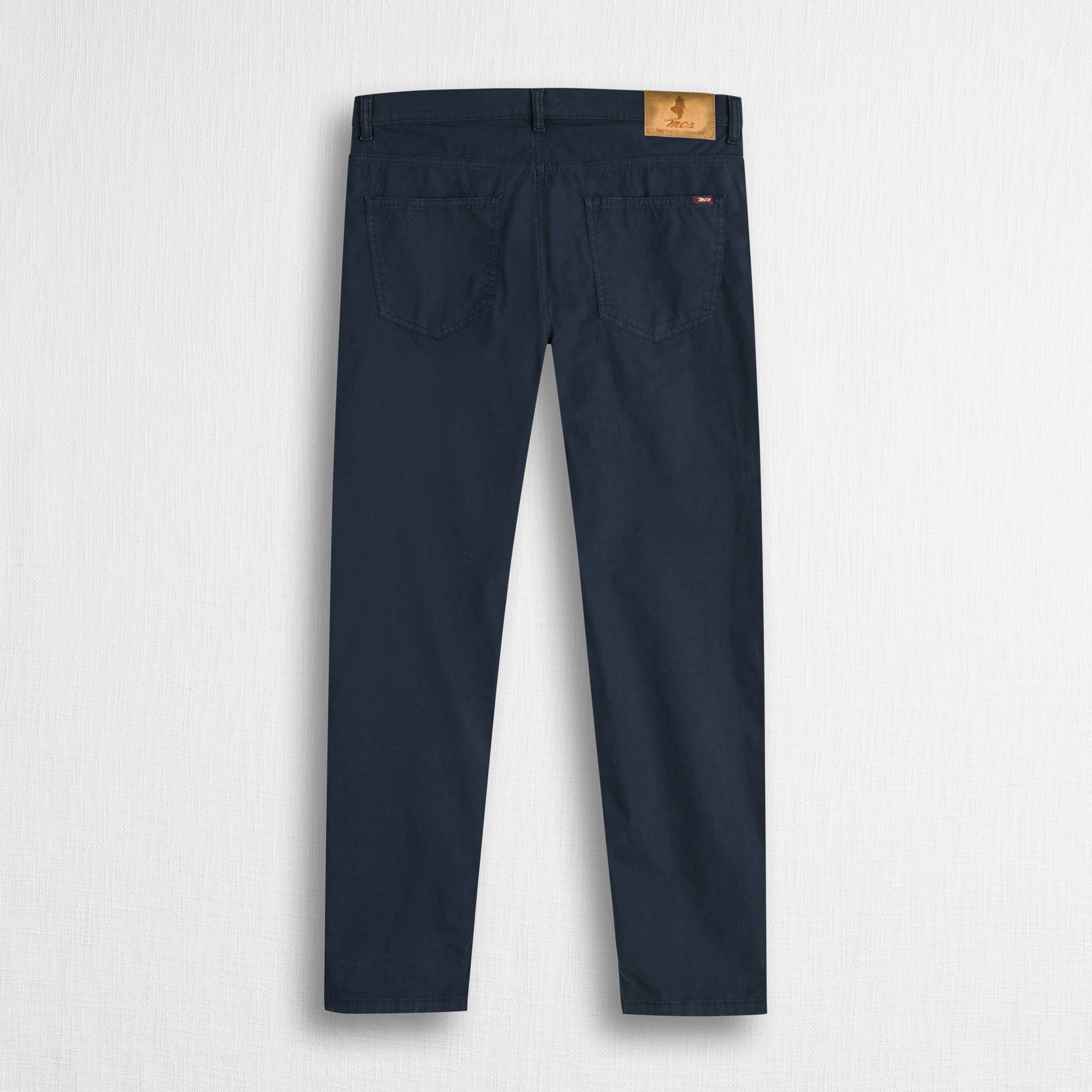 Pantaloni 5 tasche casual in popeline stretch - Navy Blue