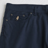 Casual 5-pocket stretch poplin pants - Navy Blue