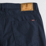 Casual 5-pocket stretch poplin pants - Navy Blue