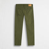 Casual 5-pocket stretch poplin pants - Dark Olive