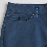 Pantalone 5 tasche casual in cotone stretch tinto a pigmento - Navy Blue