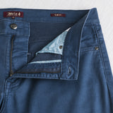 Pantalone 5 tasche casual in cotone stretch tinto a pigmento - Navy Blue