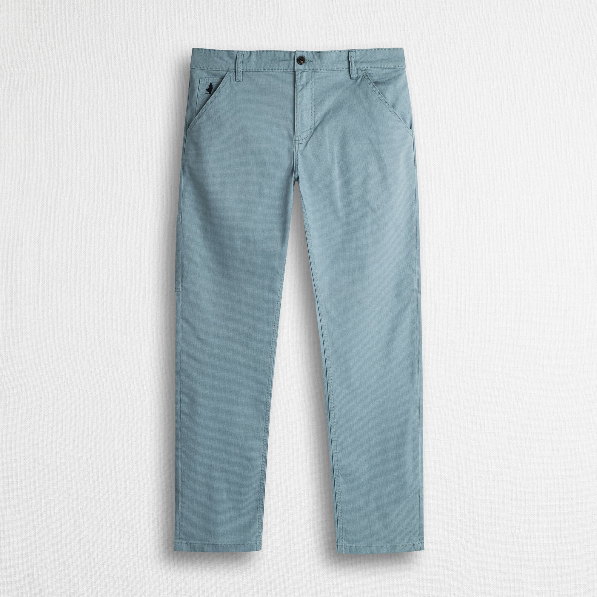 Pantalone Utility in cotone elasticizzato - Grey Blue