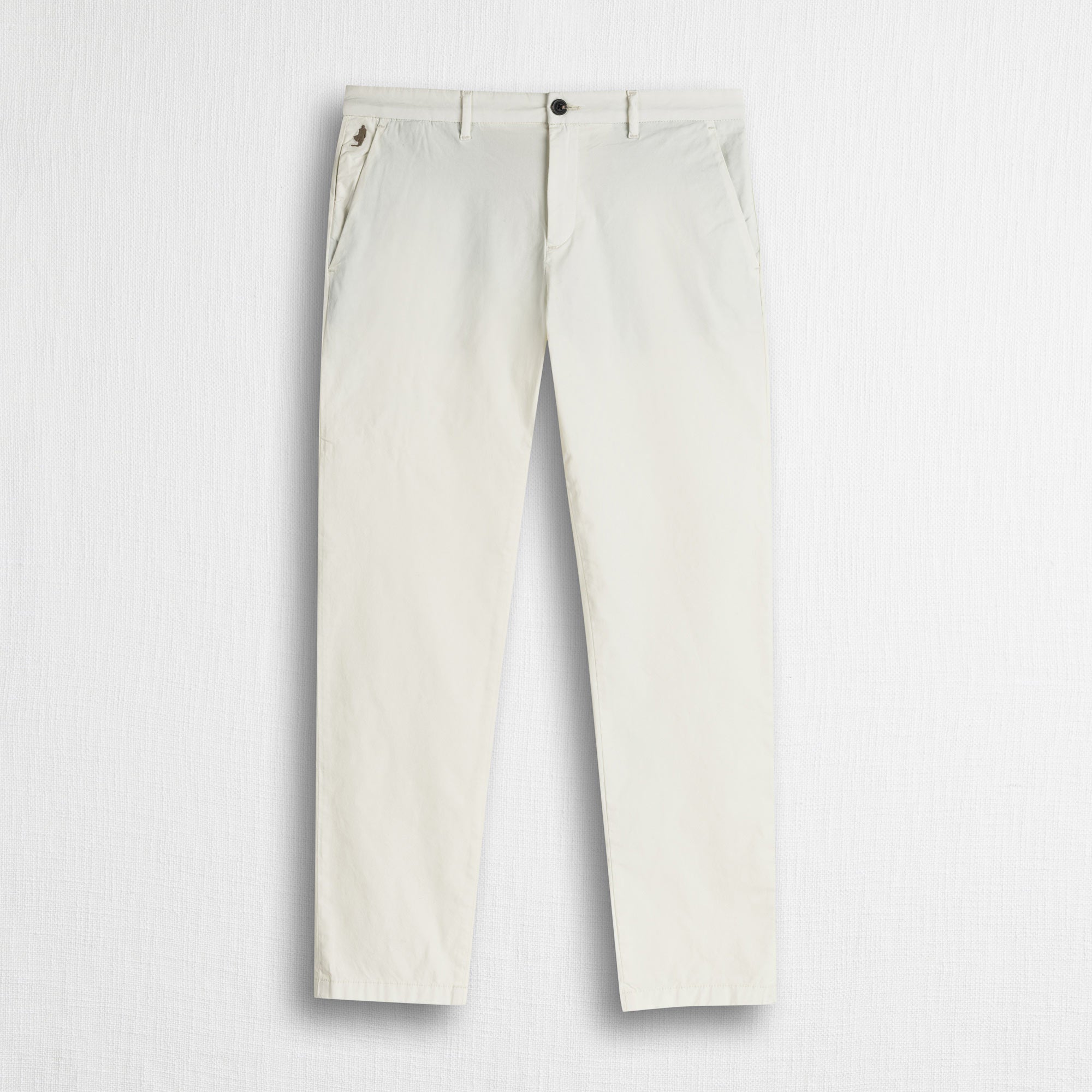 Pantalone chino in popeline stretch - Blanc De Blanc