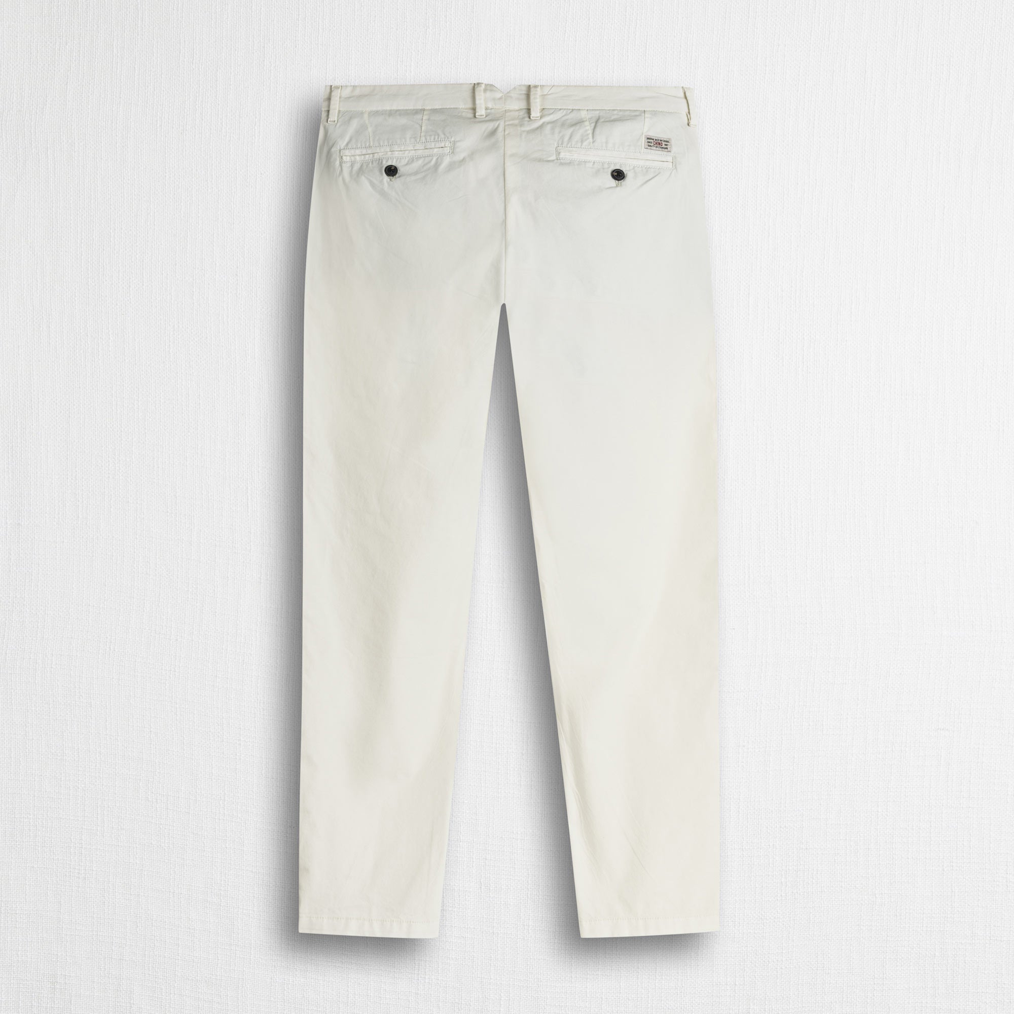 Pantalone chino in popeline stretch - Blanc De Blanc