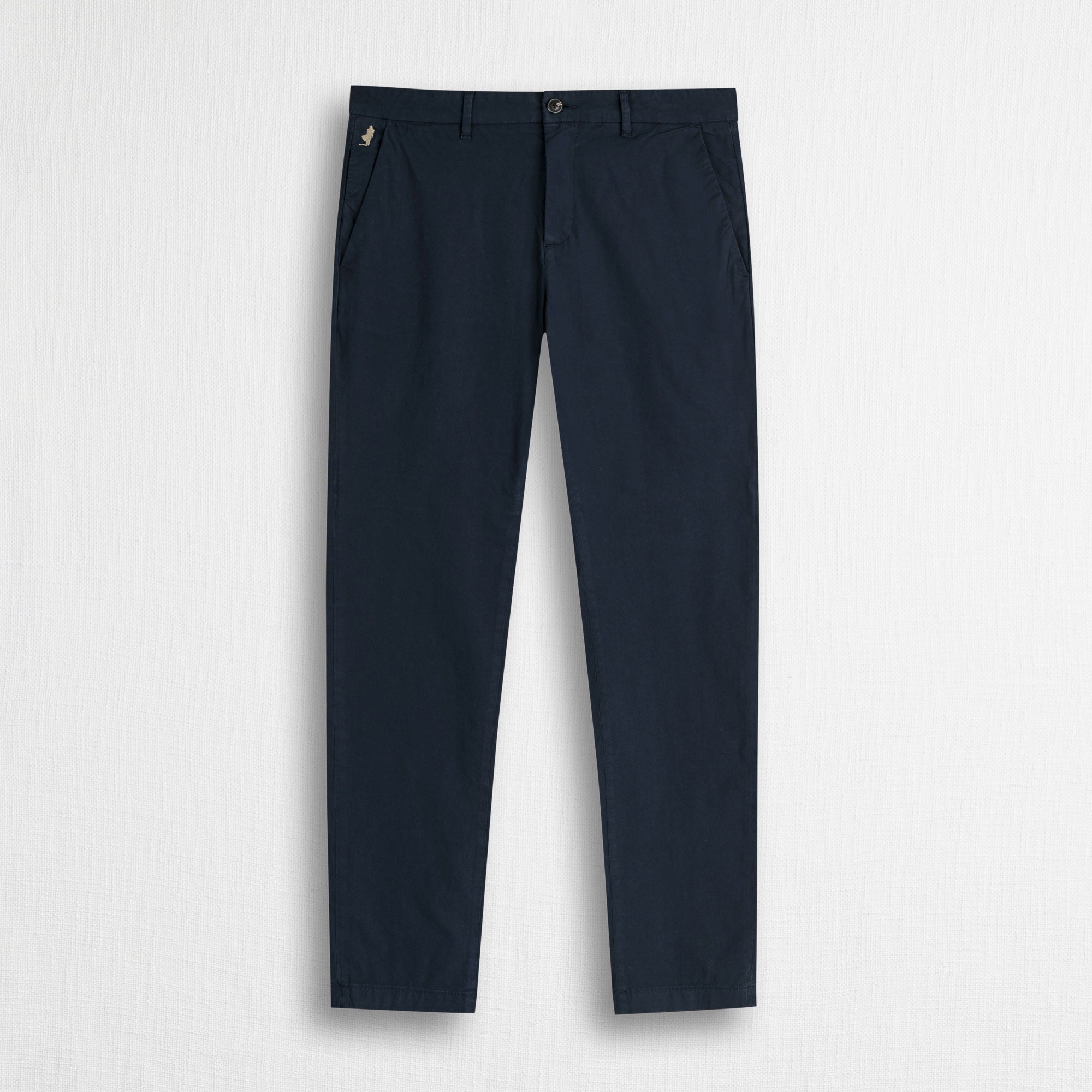 Pantalone chino in popeline stretch - Navy Blue