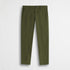 Pantalone chino in popeline stretch - Dark Olive