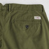 Pantalone chino in popeline stretch - Dark Olive