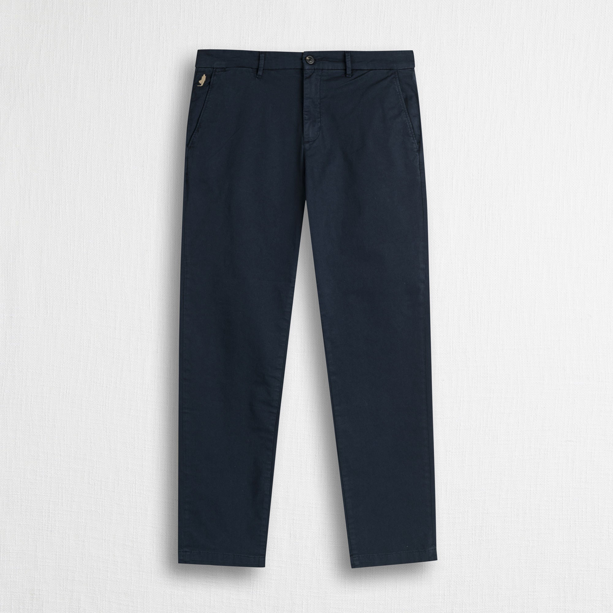 Pantalone chino in gabardina stretch - Navy Blue