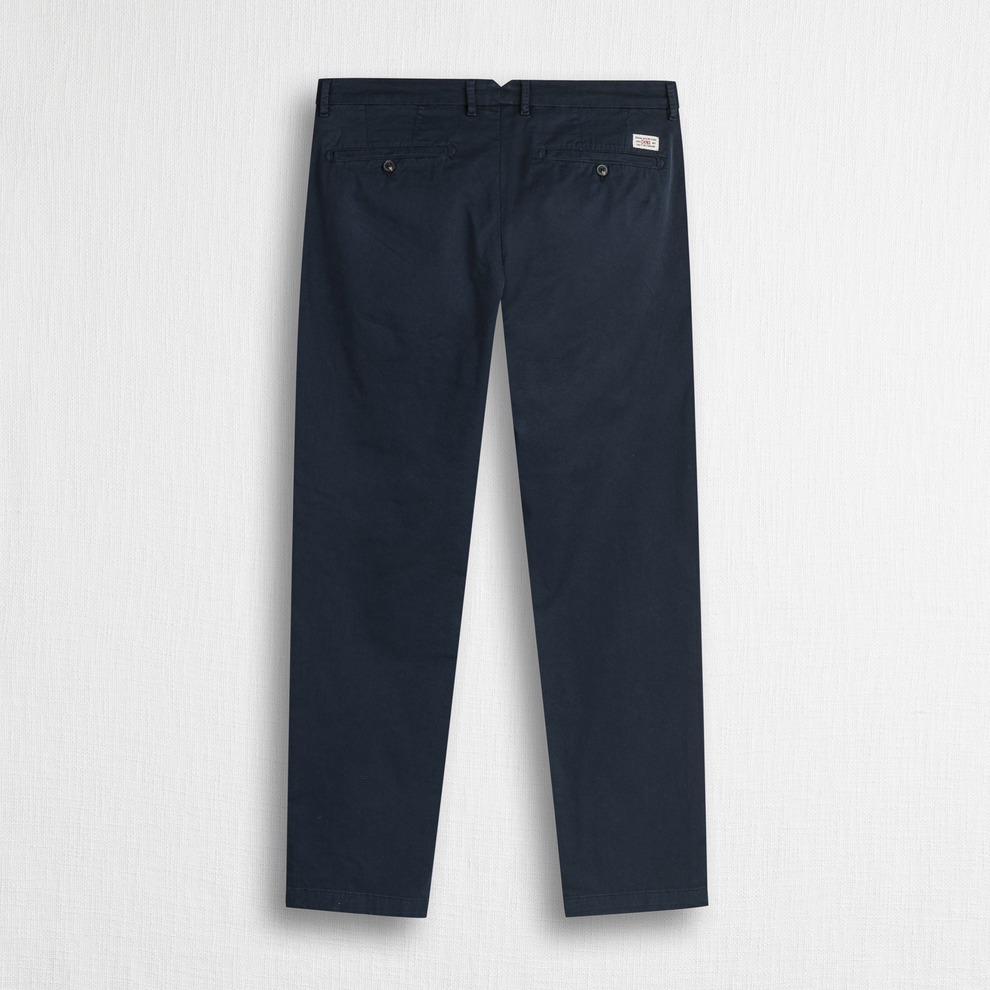 Pantalone chino in gabardina stretch - Navy Blue