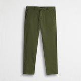 Pantalone chino in gabardina stretch - Dark Olive
