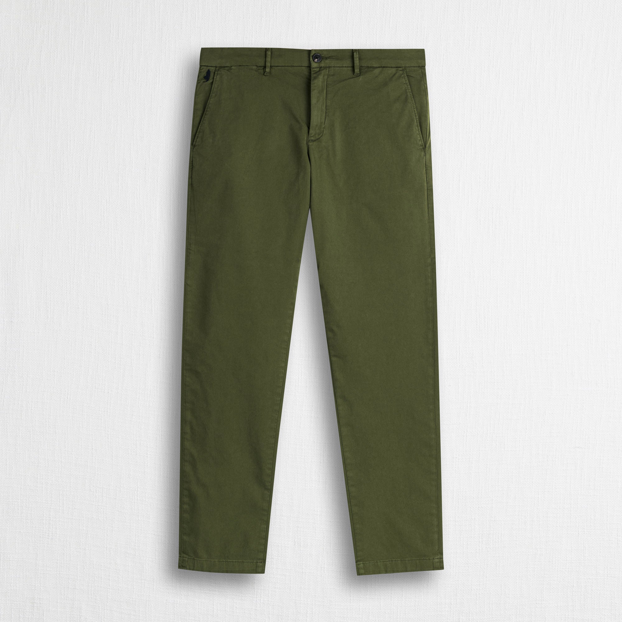 Pantalone chino in gabardina stretch - Dark Olive