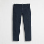 Pantalone cargo in popeline stretch - Navy Blue