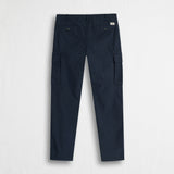 Pantalone cargo in popeline stretch - Navy Blue