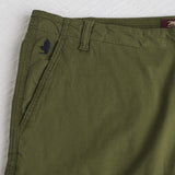 Pantalone cargo in popeline stretch - Dark Olive
