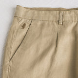 Chino pants in linen - Khaki