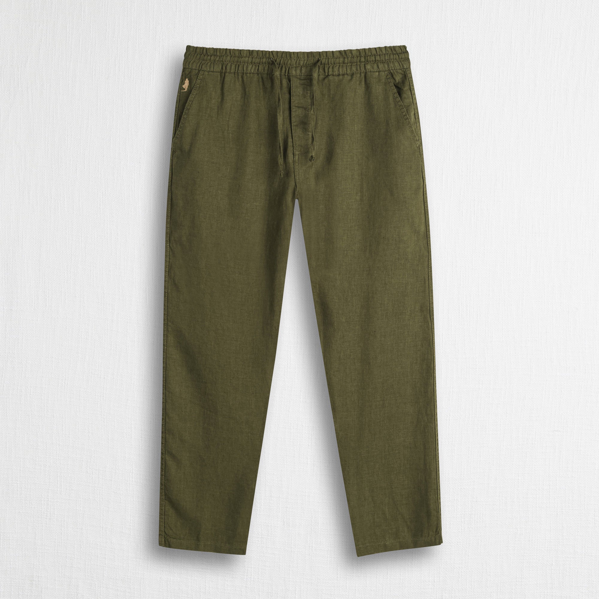 Pantaloni joggers estivi in lino - Dark Olive