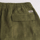 Pantaloni joggers estivi in lino - Dark Olive