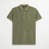 Stretch Cotton Polo Dyed Over
