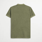 Stretch Cotton Polo Dyed Over