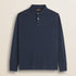 Polo Manica Lunga in Interlock di Cotone fronte - Navy Blue