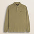 Polo Manica Lunga in Interlock di Cotone fronte - Elmwood Brown
