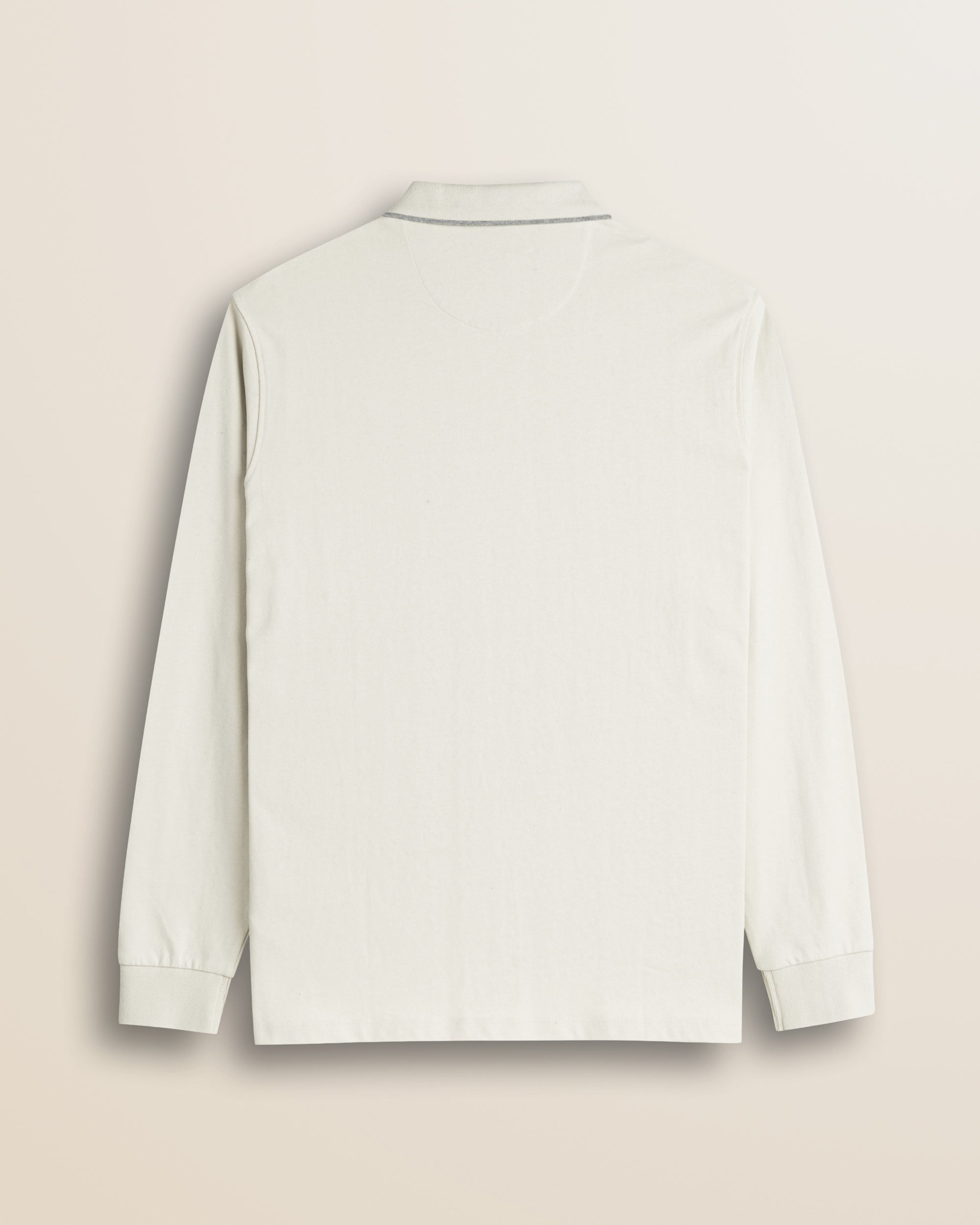 Polo in Jersey Smerigliato Manica Lunga retro - Gardenia