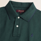 Polo in Jersey Smerigliato Manica Lunga dettaglio colletto - Ponderosa Pine
