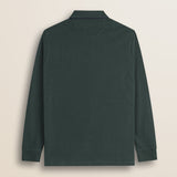 Polo in Jersey Smerigliato Manica Lunga retro - Ponderosa Pine