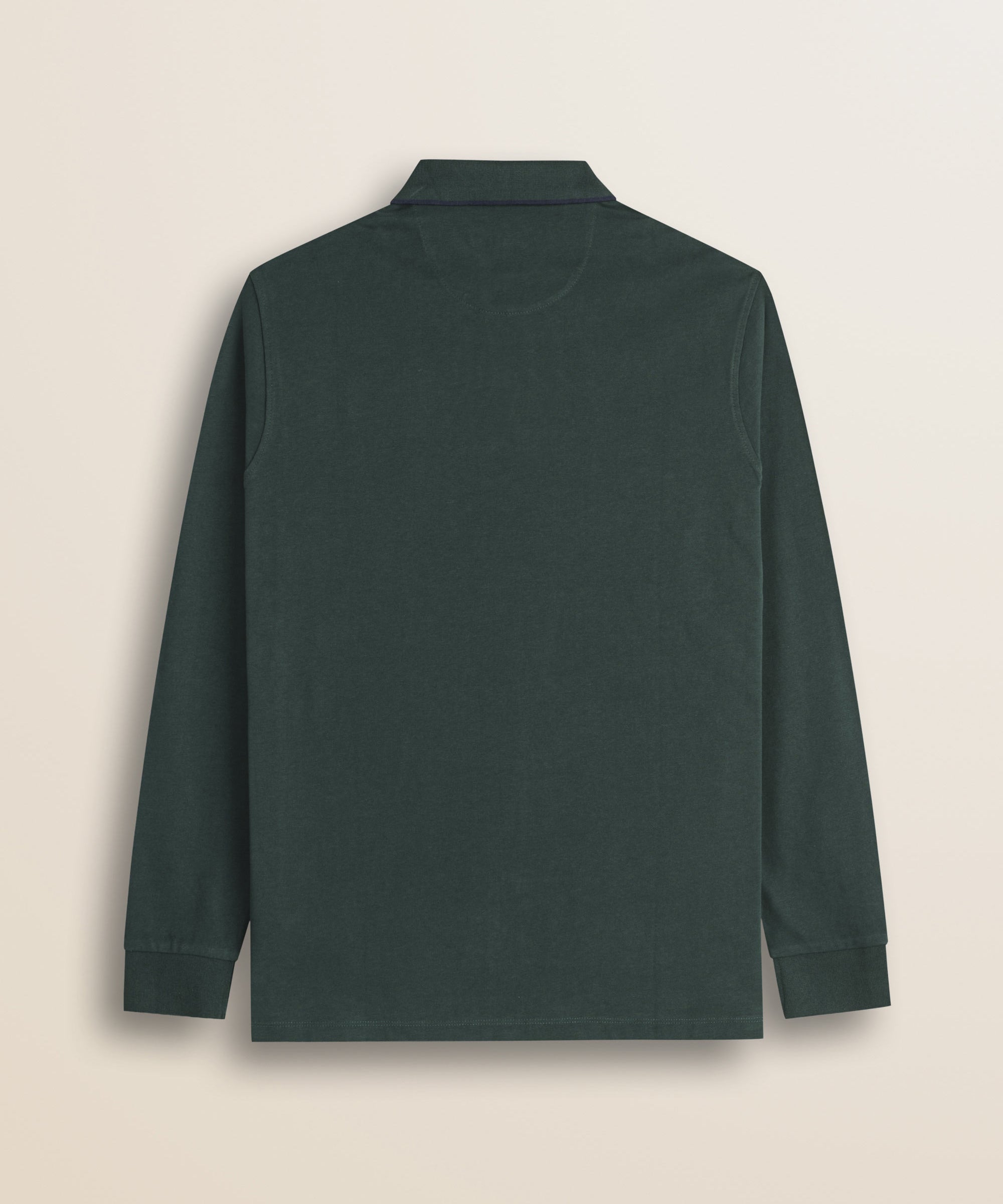 Polo in Jersey Smerigliato Manica Lunga retro - Ponderosa Pine