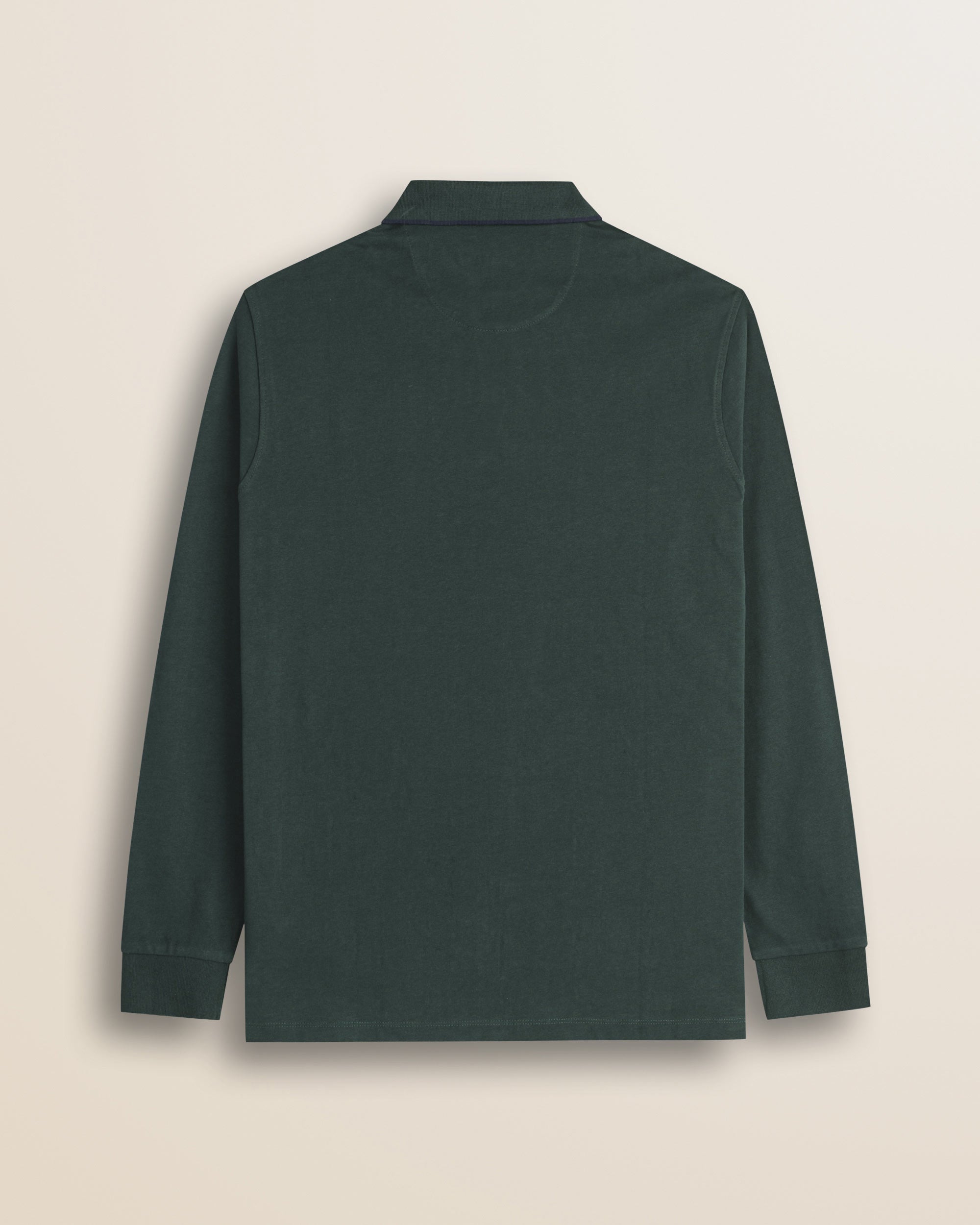 Polo in Jersey Smerigliato Manica Lunga retro - Ponderosa Pine