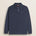 Polo in Jersey Smerigliato Manica Lunga fronte - Navy Blue