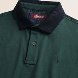 Polo in Jersey con Collo in Velluto a Coste dettaglio colletto - Ponderosa Pine