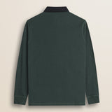 Polo in Jersey con Collo in Velluto a Coste retro - Ponderosa Pine