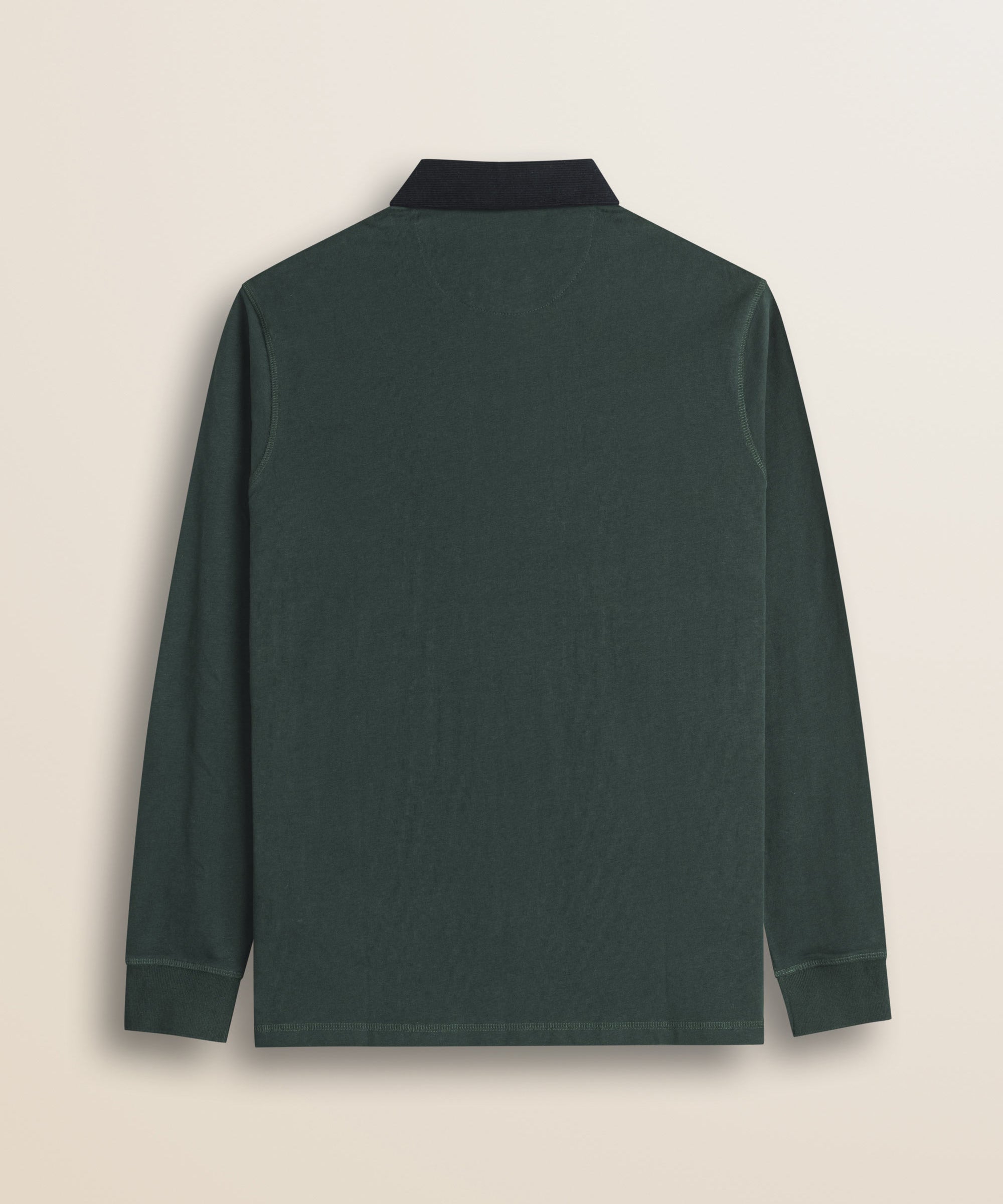 Polo in Jersey con Collo in Velluto a Coste retro - Ponderosa Pine