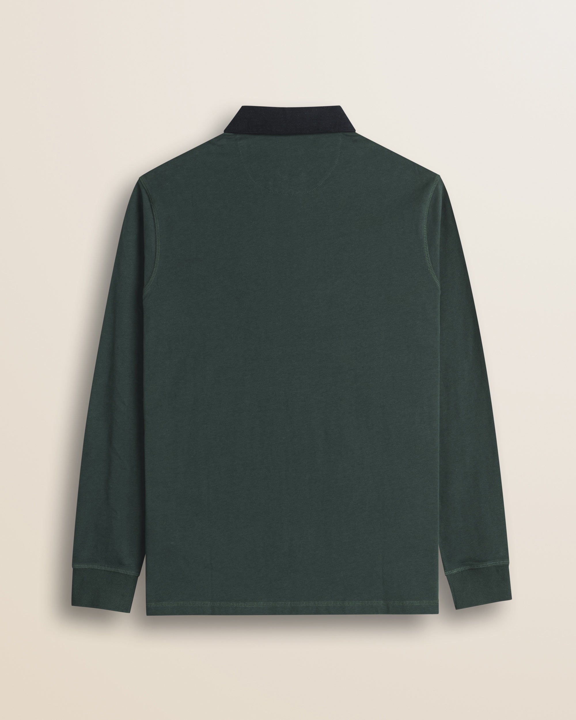 Polo in Jersey con Collo in Velluto a Coste retro - Ponderosa Pine