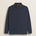 Polo in Jersey con Collo in Velluto a Coste fronte - Navy Blue