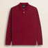 Polo in Piquet Smerigliato Manica Lunga fronte - Merlot