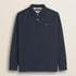 Polo in Piquet Smerigliato Manica Lunga fronte - Navy Blue