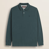 Polo in Piquet Smerigliato Manica Lunga fronte - Atlantic Deep