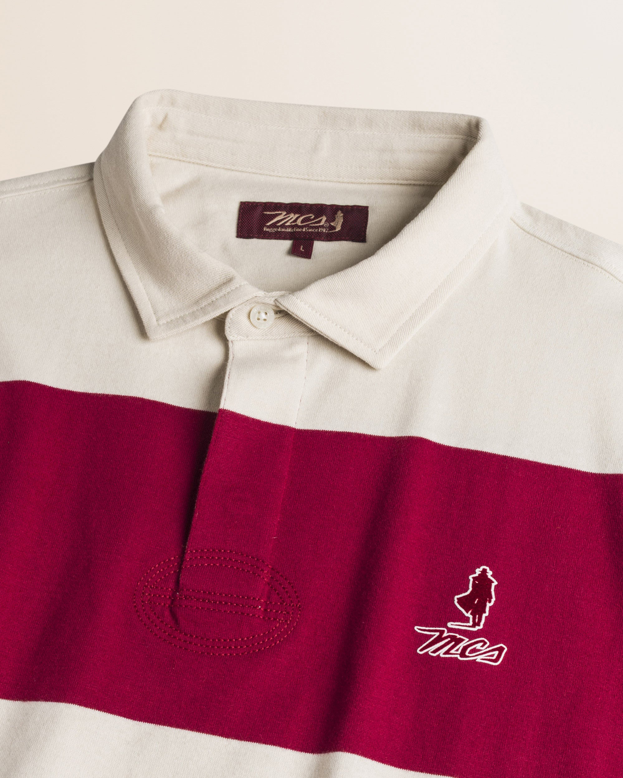Polo Rugby a Righe in Jersey di Cotone dettaglio colletto - Marlot Stripe