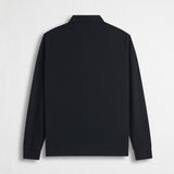 Long Sleeve Polo in Solid Interlock