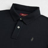 Long Sleeve Polo in Solid Interlock