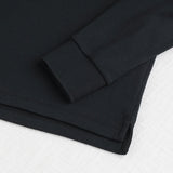 Long Sleeve Polo in Solid Interlock