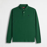 Polo Manica Lunga in Interlock Tinta Unita - Dark Green