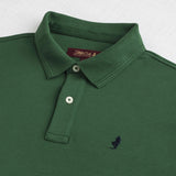 Long Sleeve Polo in Solid Interlock