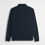 Long Sleeve Polo in Solid Interlock