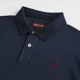 Long Sleeve Polo in Solid Interlock
